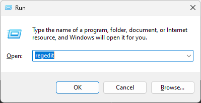 REGEDIT AUSFÜHREN BEFEHL