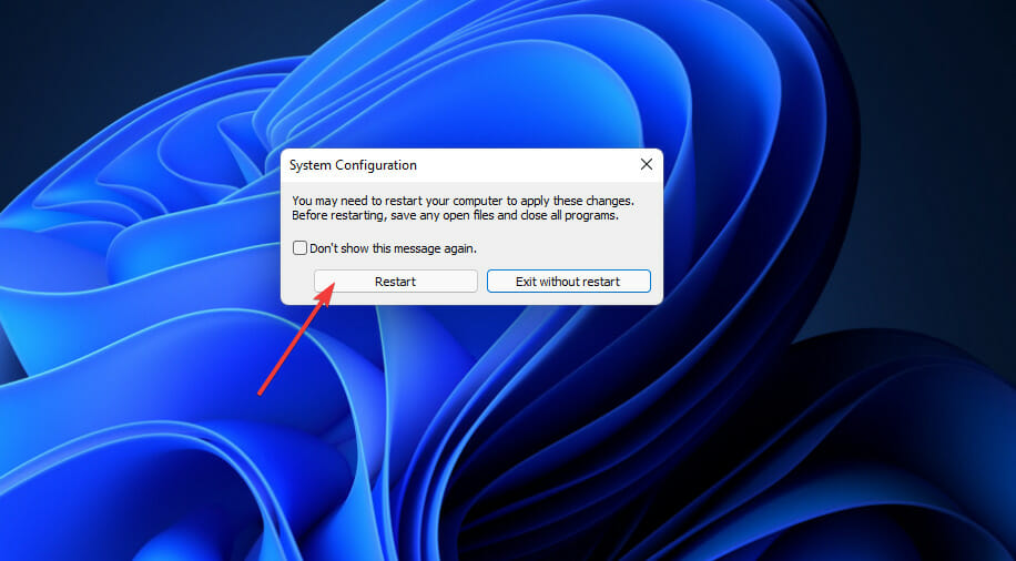 The Restart button windows 11 razer synapse failed to install