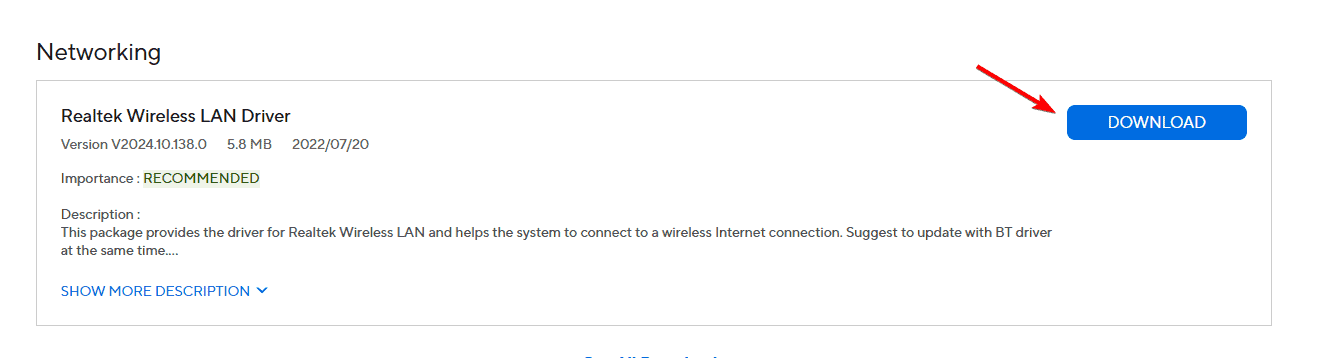wireless lan driver download