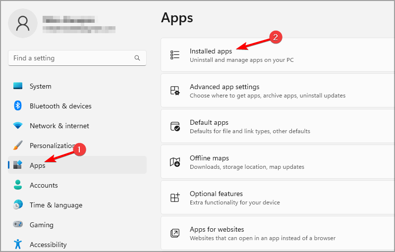 installed apps
