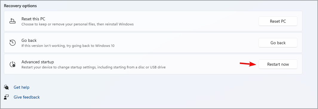 opções de recuperação windows 11