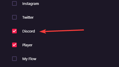 discord checkbox in opera gx