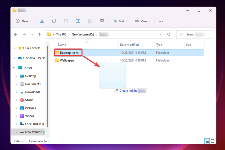 selecione o arquivo para arrastar e soltar no Windows 11