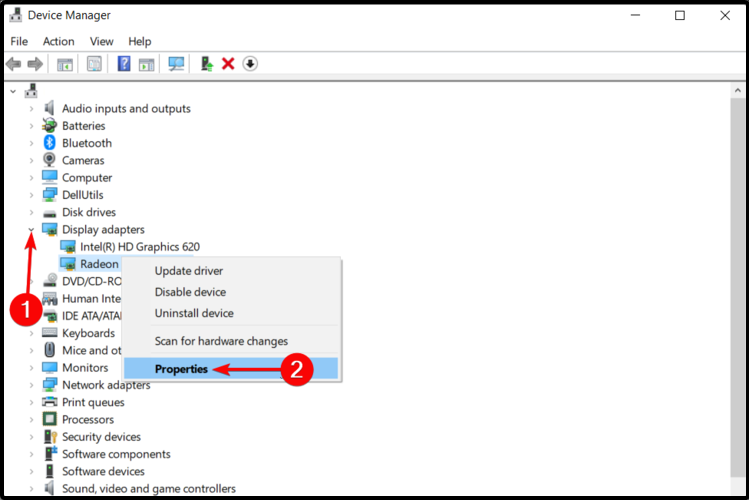 Anzeigeadapter Windows 10