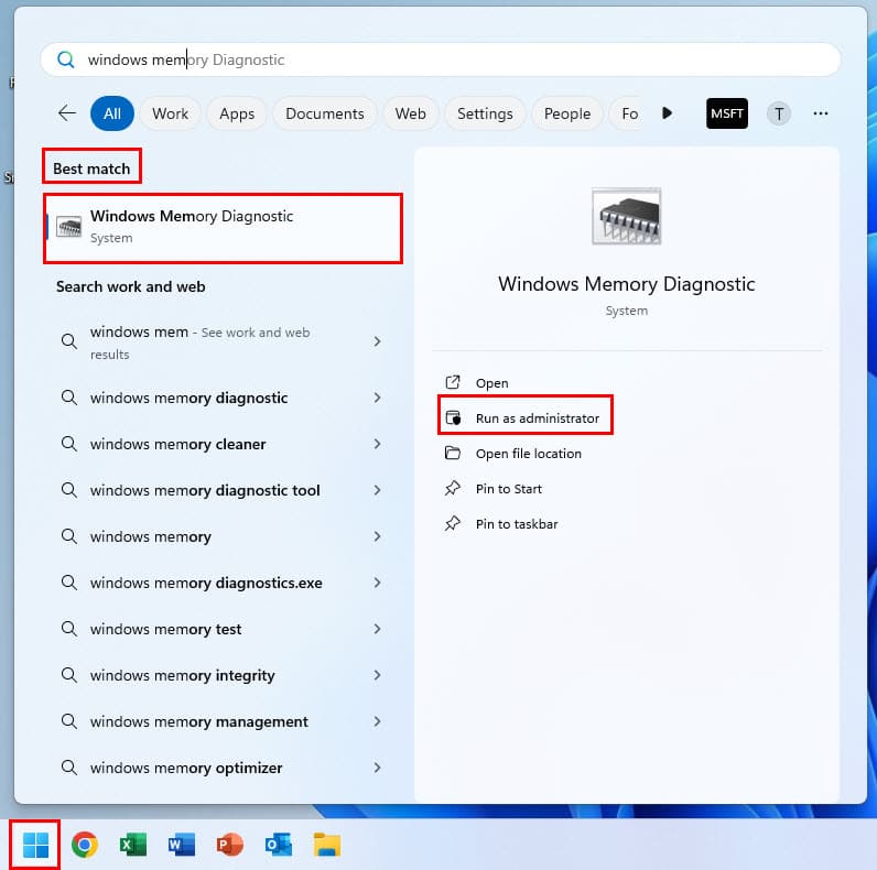 Windows 메모리 진단