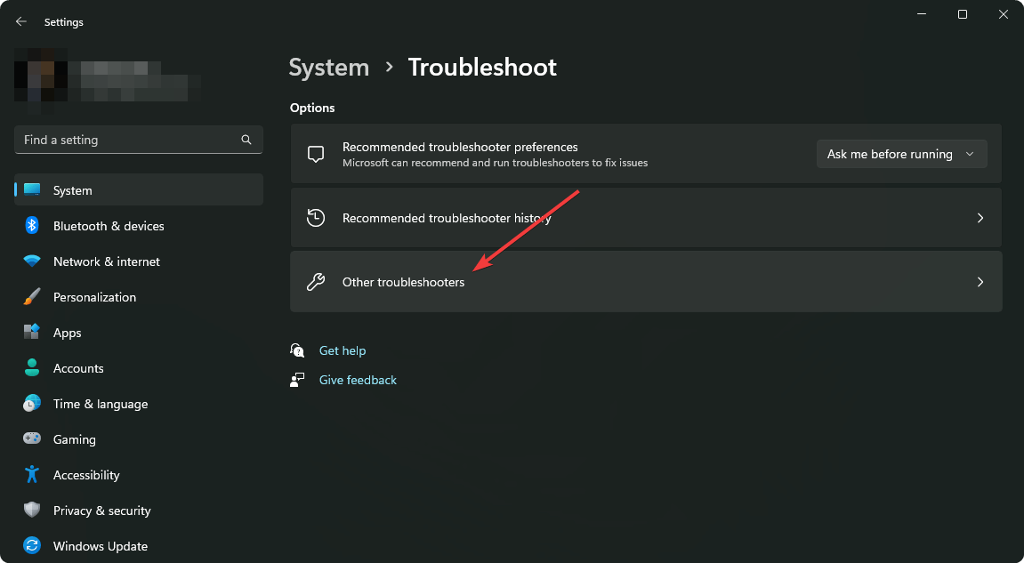 indo a outros solucionadores de problemas win11