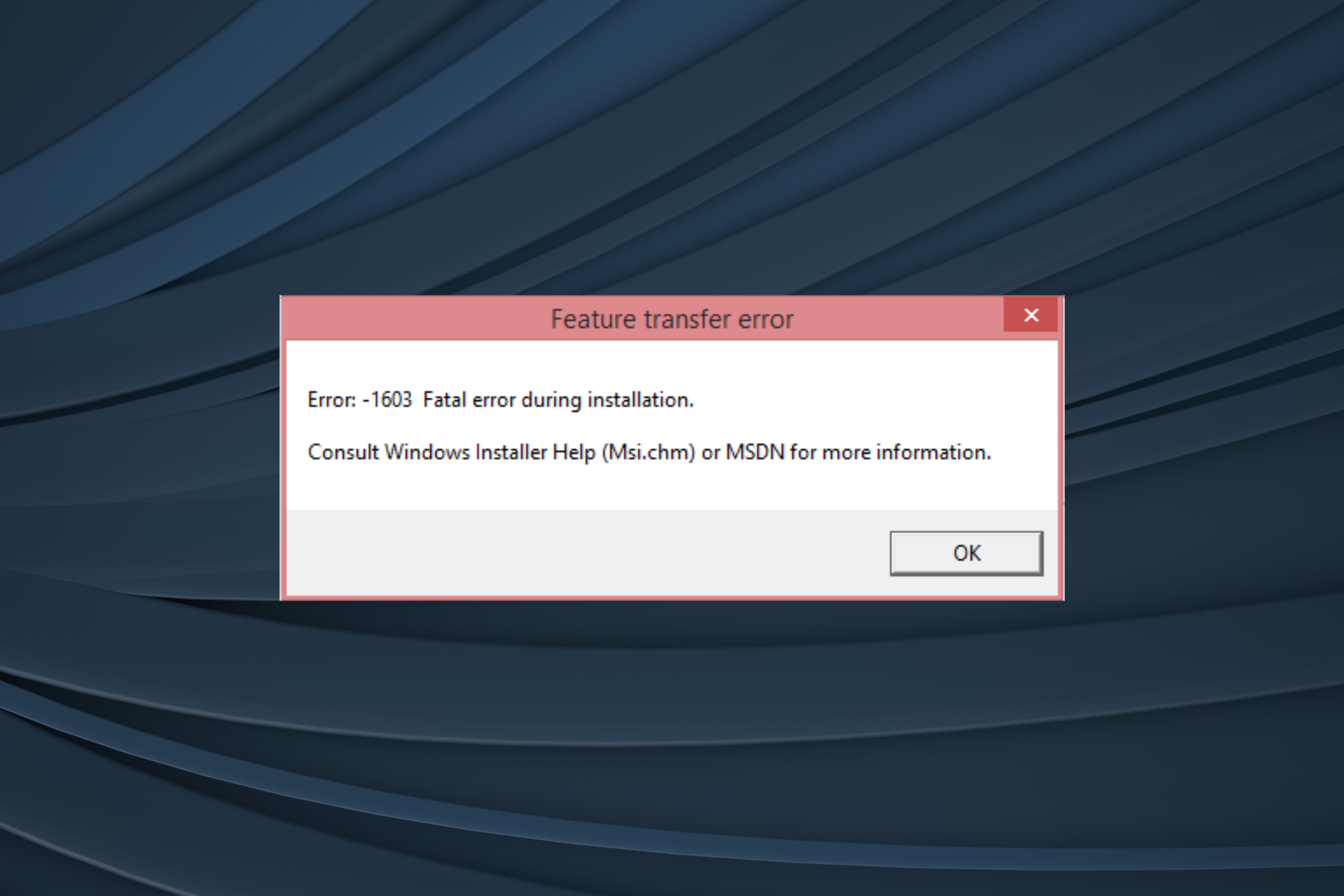 corrigir erro 1603 no Windows 10