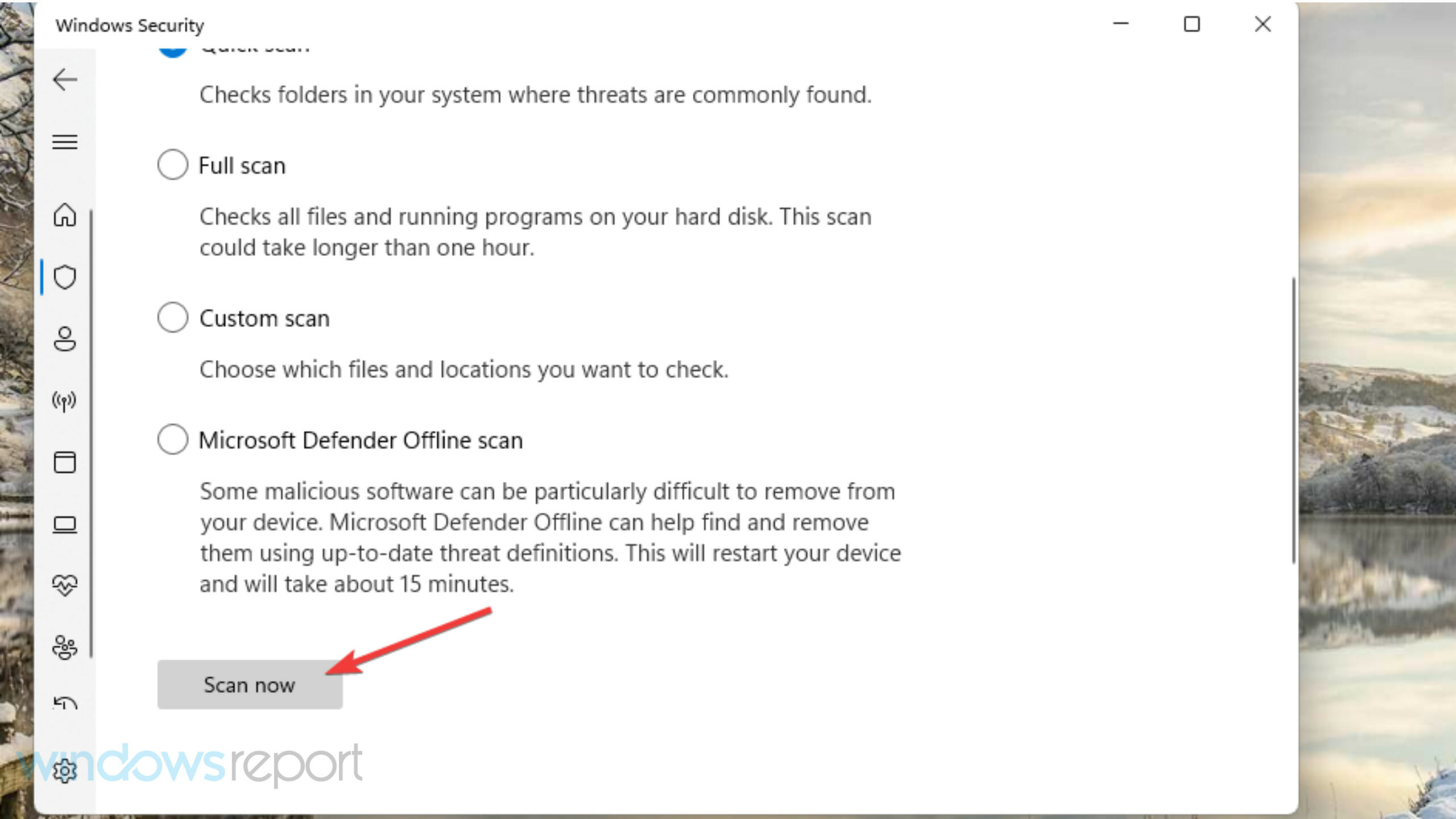 Кнопка Сканировать сейчас Windows Отчет об ошибке событие ID 1001