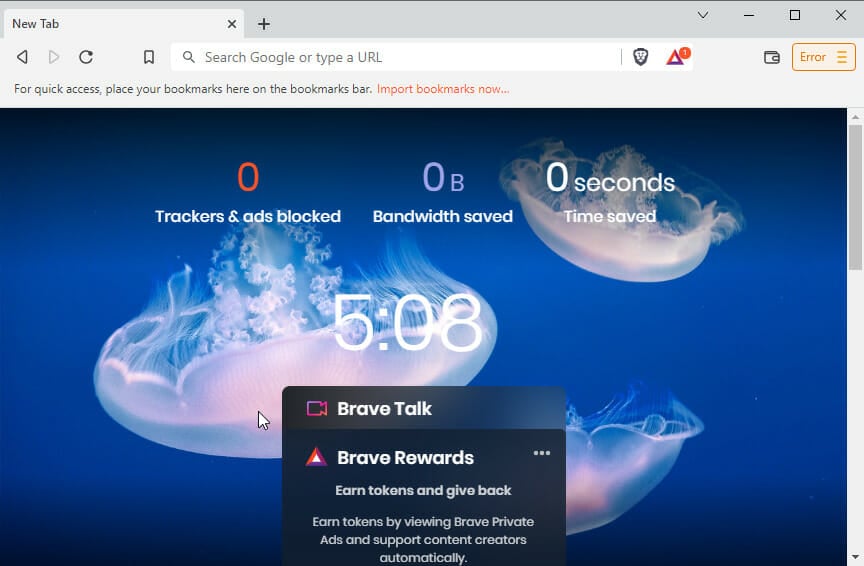 brave browser design vs chrome vs opera