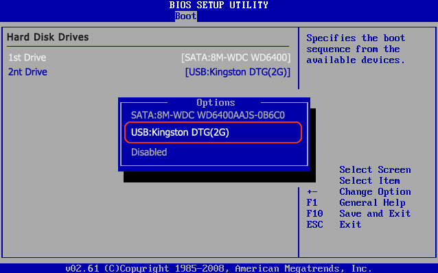 USB bios connect