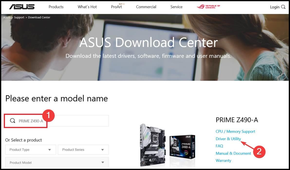 search update bios asus