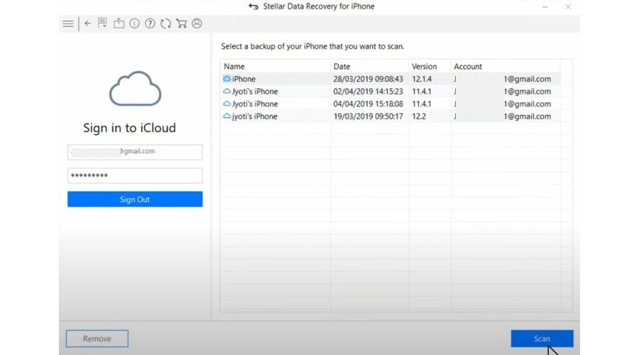 Recupero iCloud