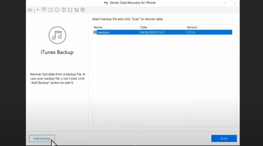 Backup di iTunes