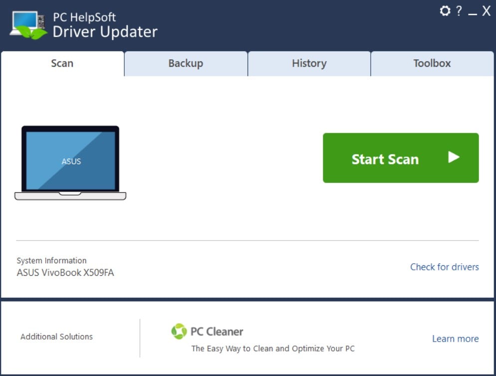pc helpsoft treiber-updater benutzeroberfläche