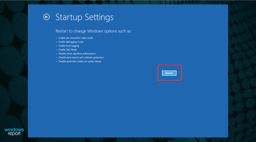click on restart