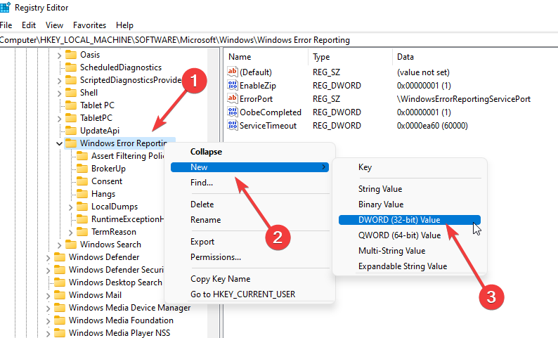 windows 11 error reporting