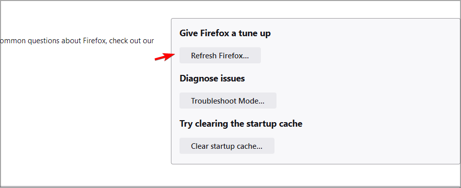 refresh firefox