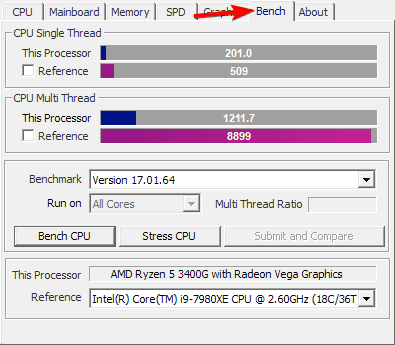 bench cpu-z