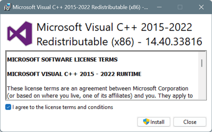 instalar redistribuível visual C++ para corrigir falha no firefox EXCEÇÃO_ACESSO_VIOLAÇÃO_LEITURA