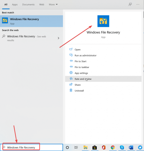 Abrir Windows File Recovery