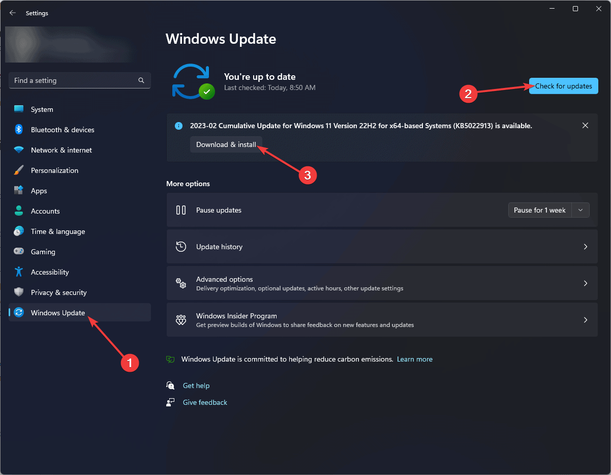 Verificar atualizações do Windows