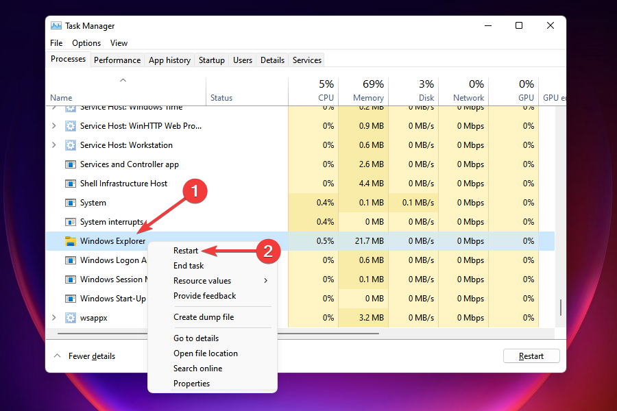 Reiniciar o Windows Explorer