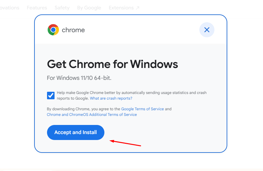 Accept and install