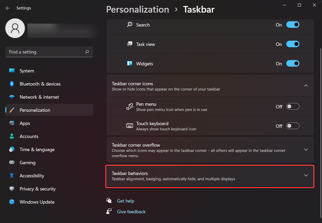 sposta impostazioni barra delle applicazioni