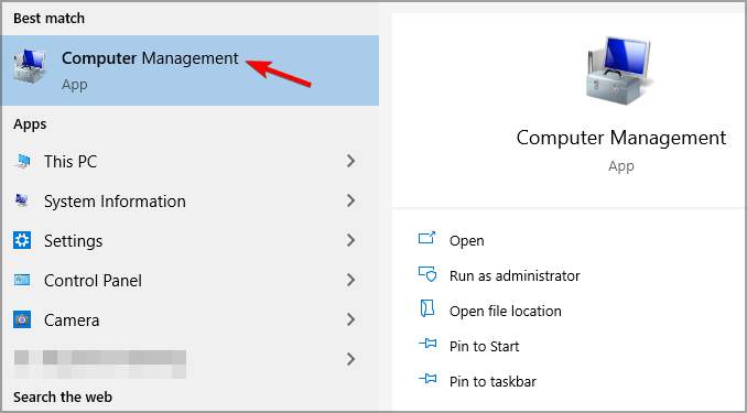 computerverwaltung suchergebnisse windows