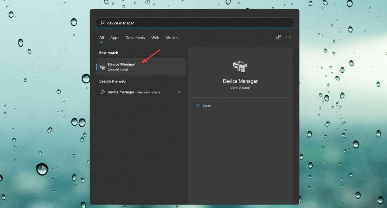 opening device manager windows 11