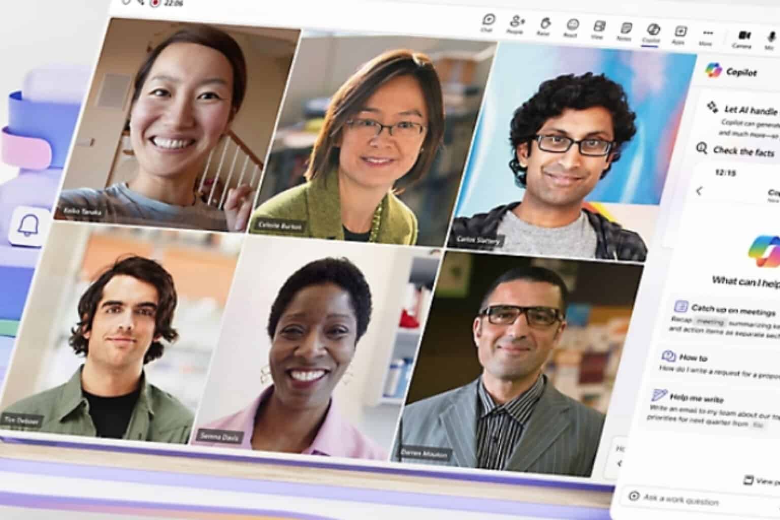 Microsoft Teams 제어 슬라이드
