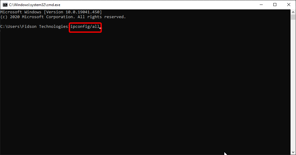 ipconfig