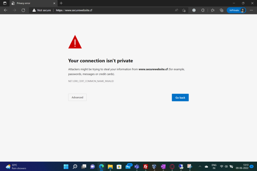 WordPress-Website nicht sicher