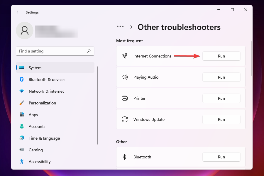 Esegui risolutore di connessioni Internet per risolvere il problema di velocità lenta di Internet