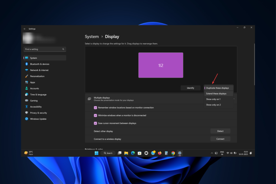 Windows 11을 프로젝터에 연결하기