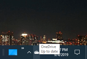 Icône OneDrive de la barre d'état système ce pc est en mode économie d'énergie