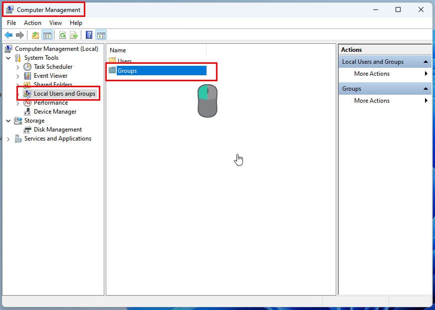 double click groups