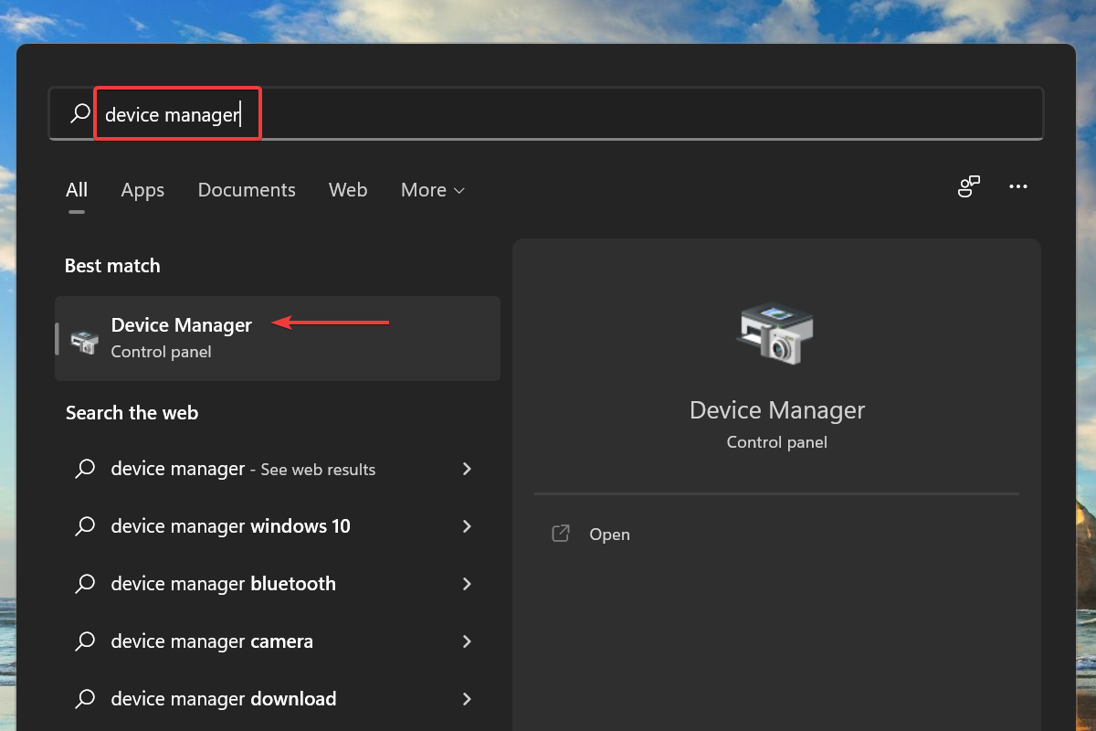 Geräte-Manager starten