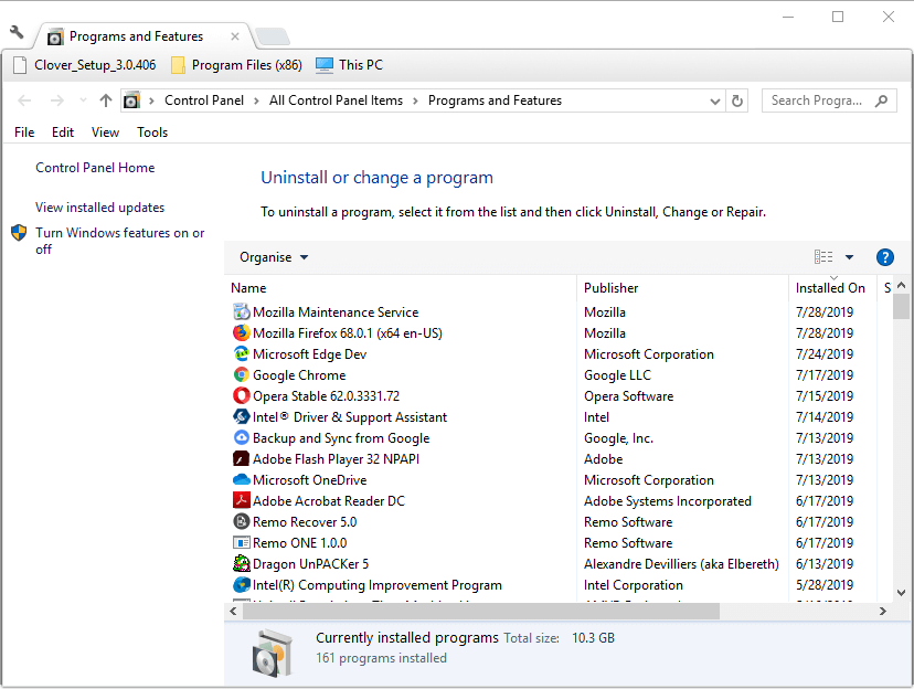 Windows 제거 프로그램 Power BI가 시작되지 않음