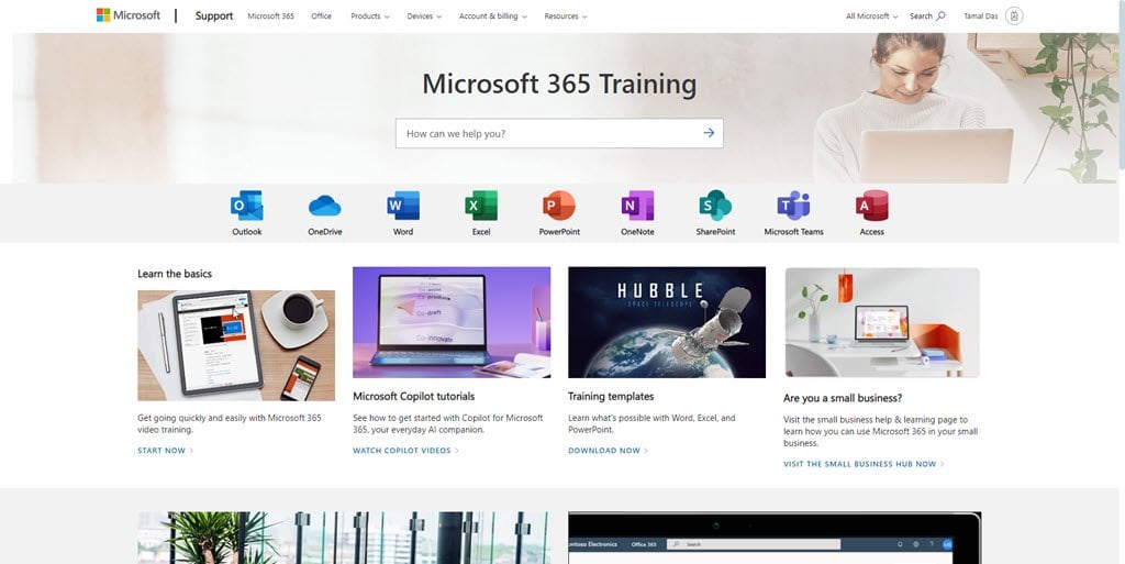 Microsoft 365 교육 포털에서 리소스 접근하기