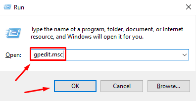 Escribe gpedit.msc