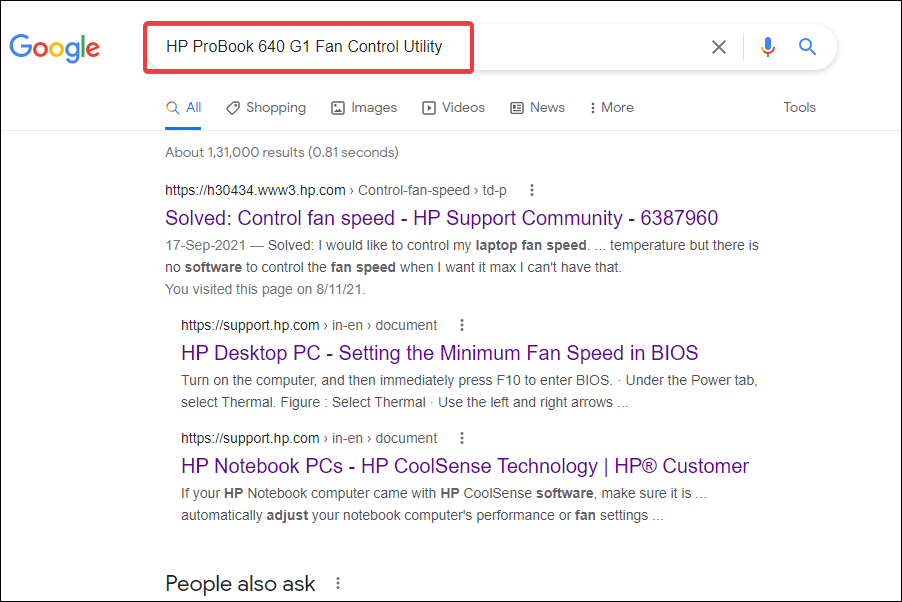 Windows 11のファンコントロールユーティリティを検索