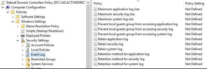 mejores prácticas de la política de auditoría de windows