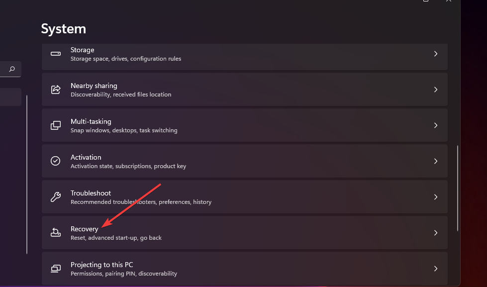 Recovery navigation option windows 11 keeps freezing