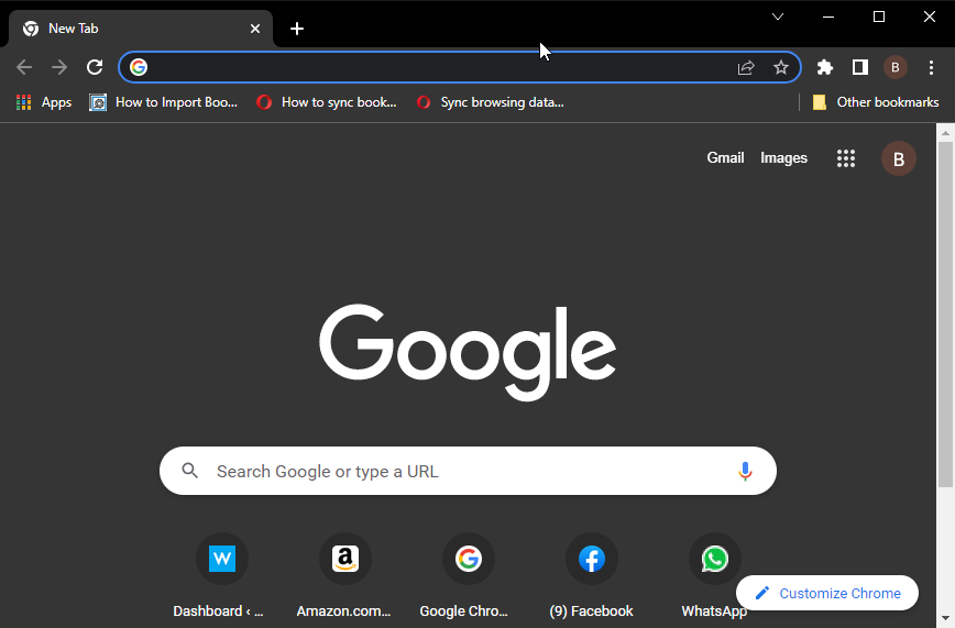 chrome interface