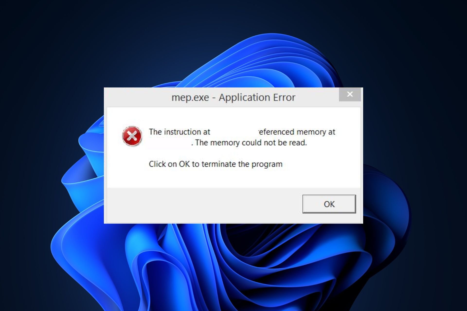 mep.exe beheben