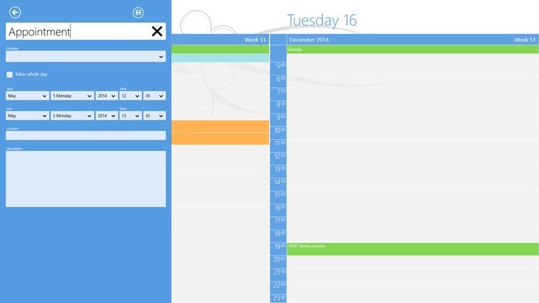 onecalendar app windows 8