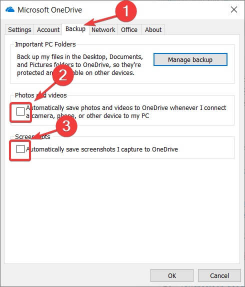 parar a sincronização do onedrive no win 10