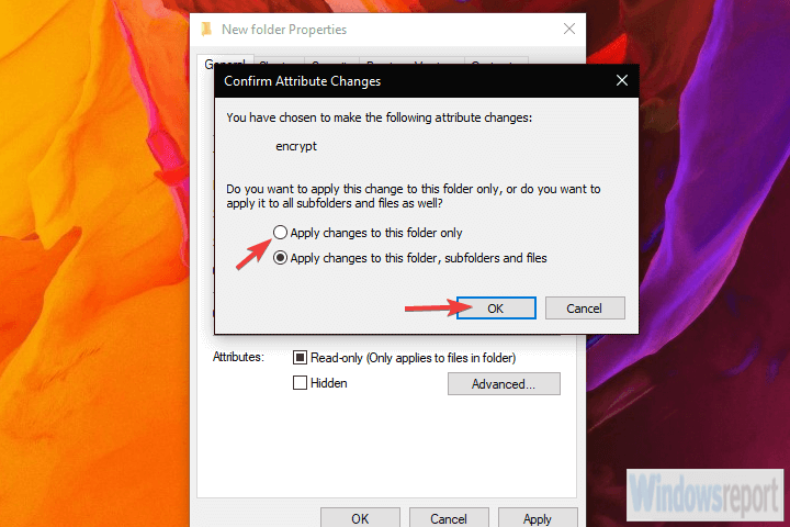 Apply changes to this folder only