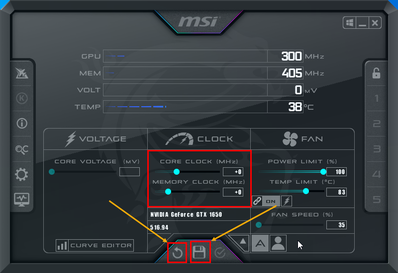 desfazer overclock